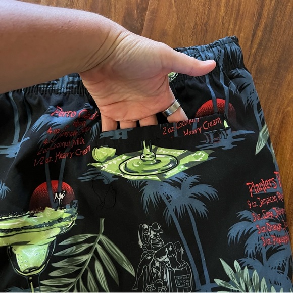 NWT Big Dogs Swim Trunks Black Tropical Dogarita Print Men’s size 5X - Picture 6 of 8